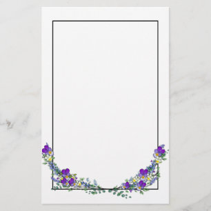 Lila Aquarellviolette Briefpapier