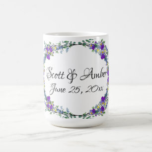 Lila Aquarellviolette Kaffeetasse
