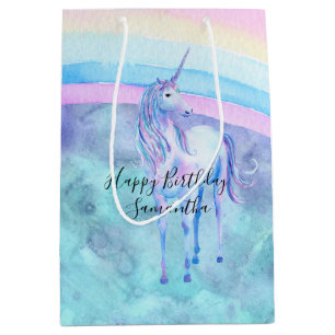 Lila Aquaunicorn-Traum Mittlere Geschenktüte