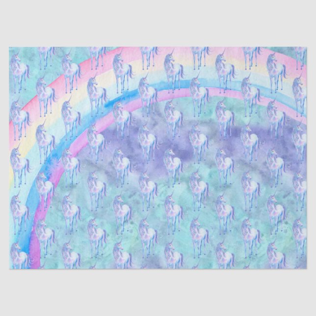 Lila Aquaunicorn-Traum Seidenpapier (Vorderseite)