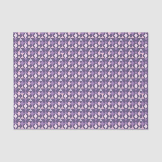 Lila Arabisches Geometrismuster Seidenpapier (Vorderseite)