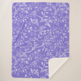 Lila Arboretum Sherpa Blanket Sherpadecke