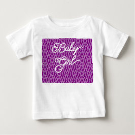 Lila Art Deco Blumenbeete Baby T-shirt