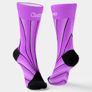 Lila Art Deco Design Socken
