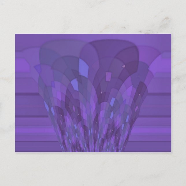 Lila Art Deco Postkarte (Vorderseite)