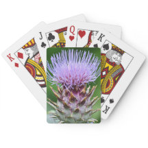 Lila Artichoke Thistle Head Floral