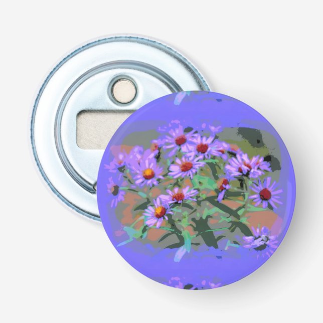 lila Aster-Flaschenöffner Flaschenöffner (Vorderseite)