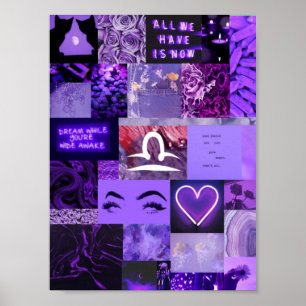 lila ästhetisches Waageplakat Poster