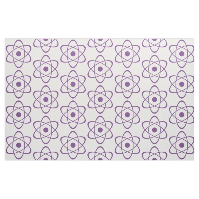 Lila Atom Symbol Fabric Stoff (Fat Quarter (45,7 x 55,9 cm))