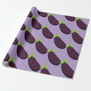 Lila Aubergine-Eierschale-Lebensmittel-Muster Geschenkpapier