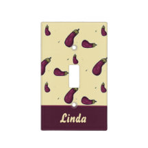 Lila Auberginen auf gelb