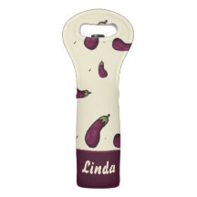 Lila Auberginen auf gelb