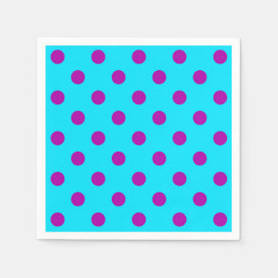 Lila auf Blau Punkte Muster Design Serviette