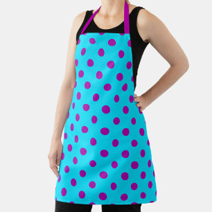 Lila auf blauem Punkte-Muster-Design Schürze