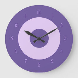 Lila auf lila Wand-Uhr Große Wanduhr