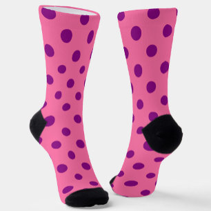 Lila auf rosa Polka Dots Design Socken