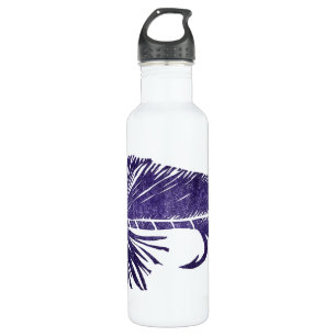 "Lila auf White Matuka" Streamer Fly" Flasche Trinkflasche