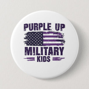 Lila aufgewachsene militärische Kinder Awreness Mo Button