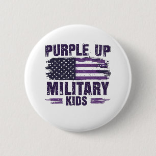 Lila aufgewachsene militärische Kinder Awreness Mo Button