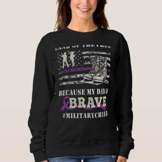 Lila aufgewachsene militärische Kinder Land der Fr Sweatshirt