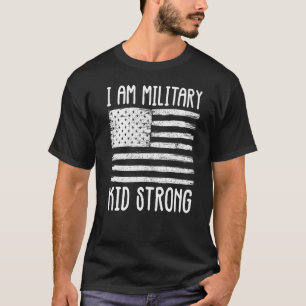 Lila aufgewachsene militärische Kinder T-Shirt