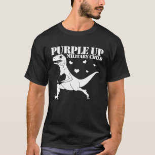 Lila aufgewachsener militärischer KinderRaptor Din T-Shirt