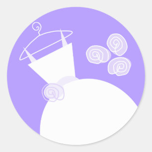 Lila Aufkleber für Hochzeitskraut