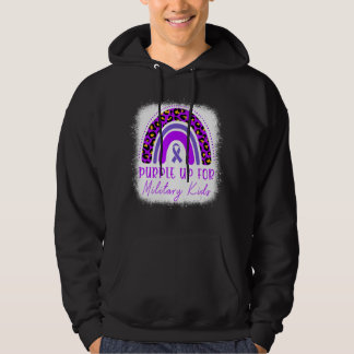 Lila aufwärts S Militärische Kindermonate gebleich Hoodie