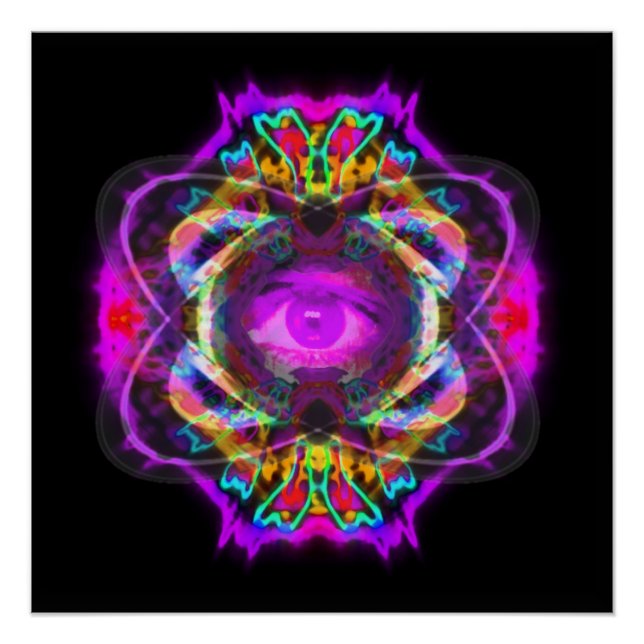 Lila Auge des Saturns Poster (Vorderseite)