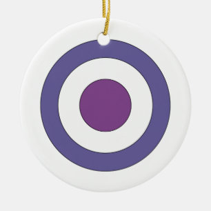 Lila Auge Keramik Ornament