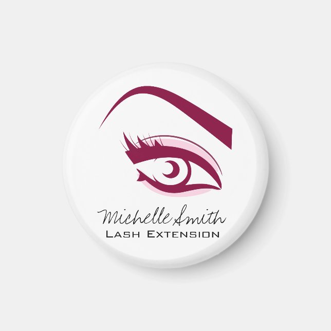 Lila Auge lange Eyelashes Magnet (Vorne)