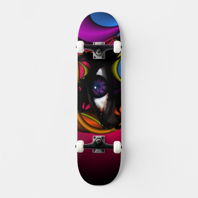 Lila Auge Skateboard (Vorderseite)