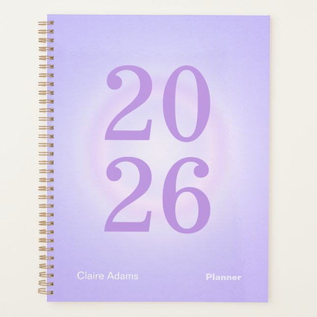 Lila Aura Big Year Planer (Vorderseite)