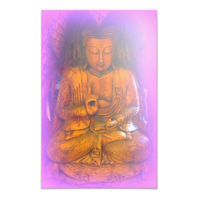 lila Aura Buddha Foto (Vorne)