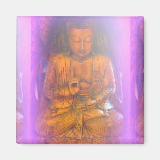 lila Aura-Buddha-Magnet Magnet (Vorne)