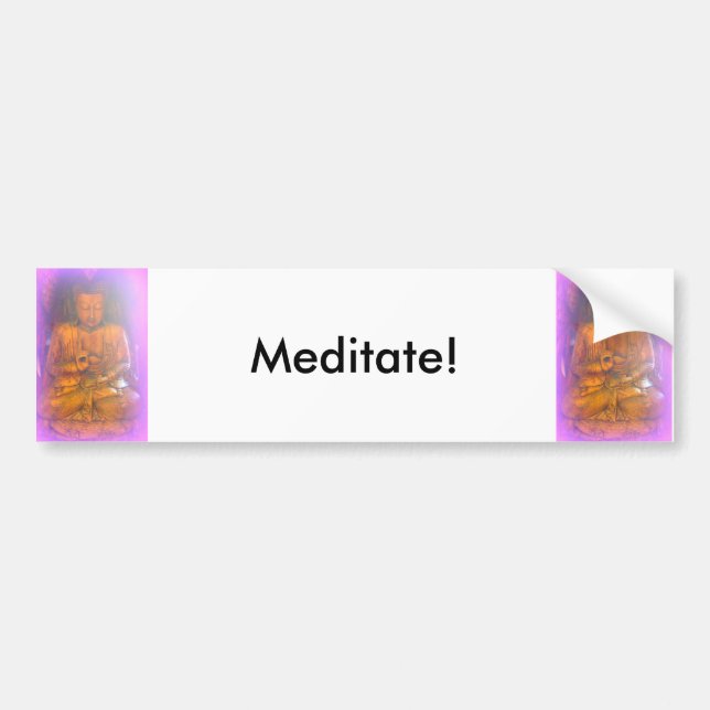 lila Aura buddha meditieren Autoaufkleber (Vorne)