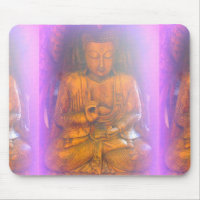 lila Aura Buddha Mousepad