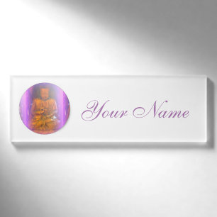 lila Aura Buddha Namenschild
