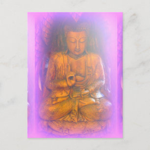 lila Aura Buddha Postkarte