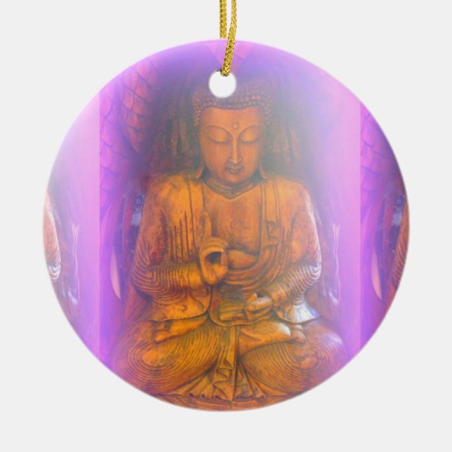 lila Aura Buddha Ruhe Ornament (Vorne)