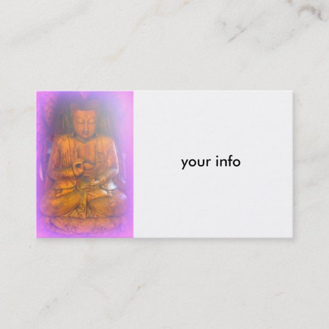 lila Aura Buddha-Visitenkarte Visitenkarte (Vorderseite)