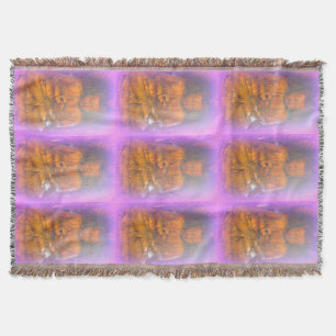 lila Aura buddhas Throwdecke Decke