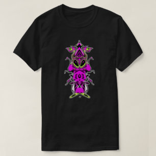 Lila Außerirdisches Eichhörnchen seltsames Cartoon T-Shirt