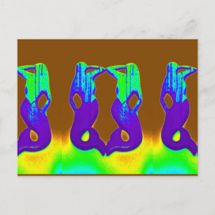 lila Aussichtspersonen Postkarte