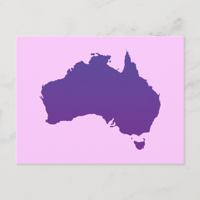 Lila Australien Postkarte (Vorderseite)