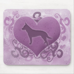 Lila australischer Vieh-HundeValentine Mousepad