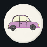 Lila Auto Magnet<br><div class="desc">Ein lilafarbenes Auto.</div>