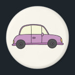 Lila Auto Magnet<br><div class="desc">Ein lilafarbenes Auto.</div>