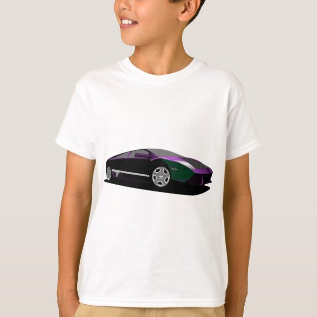 Lila Auto T-Shirt (Vorderseite)