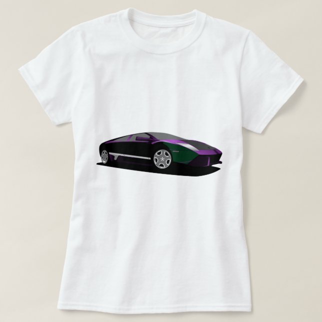 Lila Auto T-Shirt (Design vorne)